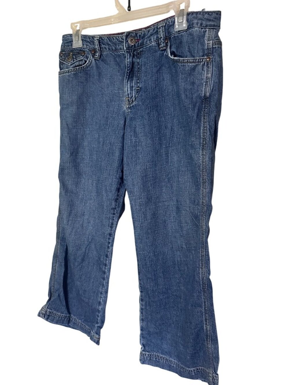Tommy Hilfiger cotton mid wash cropped jeans size 6